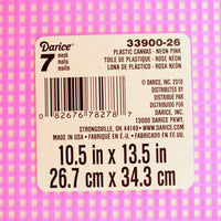 7 Mesh Count Neon Pink Plastic Canvas Sheet 10.5 x 13.5 Inch 1 Sheet - artcovecrafts.com