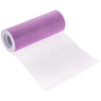 Lavender Glitter Tulle Roll 6 inch by 10 Yards
