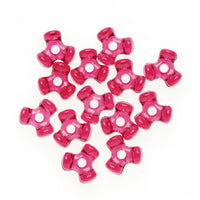11 mm Acrylic Ruby Red Tri Beads Bulk 1,000 Pieces - artcovecrafts.com