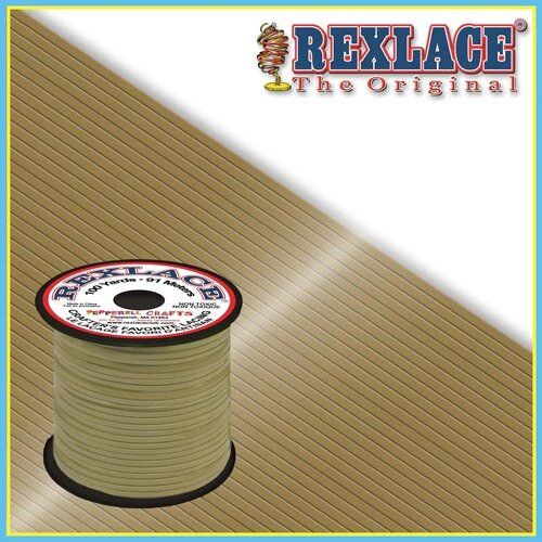 Gold Plastic Rexlace 100 Yard Roll - artcovecrafts.com