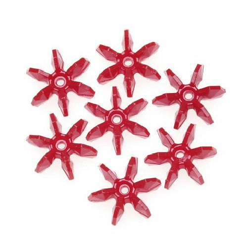 12mm Opague Red Starflake Beads 500 Pieces - artcovecrafts.com