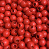 25mm Red Round Wooden Macrame Beads 10mm Hole 6 Pieces