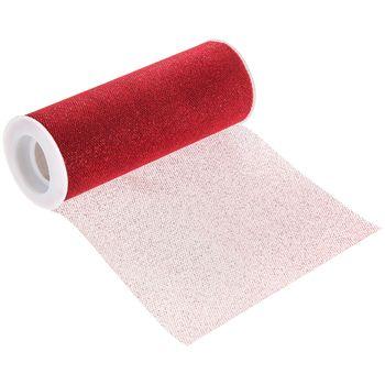 Red Glitter Tulle Roll 6 inch by 10 Yards