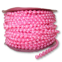4mm Pink Plastic Fused Pearls Garland Strands for Decorating & Crafts 24 Yards - artcovecrafts.com