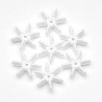 18mm Opaque White Starflake Beads 500 Pieces - artcovecrafts.com