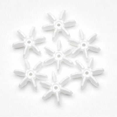Starflake bead, SnowFlake, Cartwheel, Transparent, 12mm