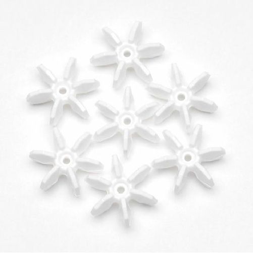 12mm Opague White Starflake Beads 500 Pieces - artcovecrafts.com