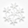 25mm Opaque White Starflake Beads 144 Pieces - artcovecrafts.com