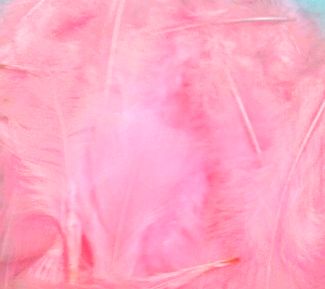 Pink Fluff Marabo Craft Feathers 10.5 Grams