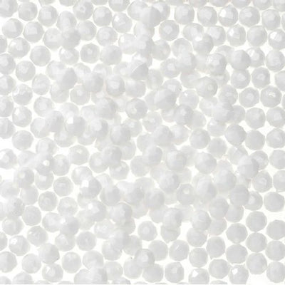 12mm Opague White Faceted Beads 144 Pieces - artcovecrafts.com
