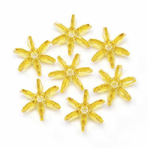 18mm Transparent Sun Gold Starflake Beads 500 Pieces - artcovecrafts.com