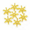 25mm Transparent Sun Gold Starflake Beads 144 Pieces - artcovecrafts.com