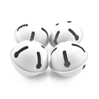 2.75 Inch 70mm Jumbo Large White Jingle Bell with Star Cutouts 1 Piece - artcovecrafts.com