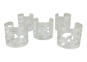 Fancy Metal Napkin Rings Silver Set of 12