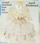 April Birthstone Angel Christmas Ornament Kit - artcovecrafts.com
