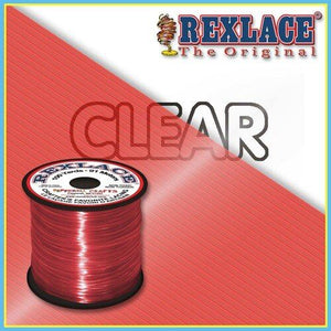 Clear Red Plastic Rexlace 100 Yard Roll - artcovecrafts.com