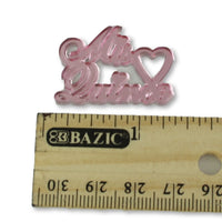 Pink Mini Mis Quince Acrylic Sign Charm Capias 24 Pieces
