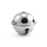 2.75 Inch 70mm Jumbo Large Silver Jingle Bell with Star Cutouts 1 Piece - artcovecrafts.com