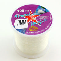 Clear & Black Stretch Magic Bulk Roll Beading & Jewelry Cord Sizes 0.5mm, 0.7mm 1mm - artcovecrafts.com