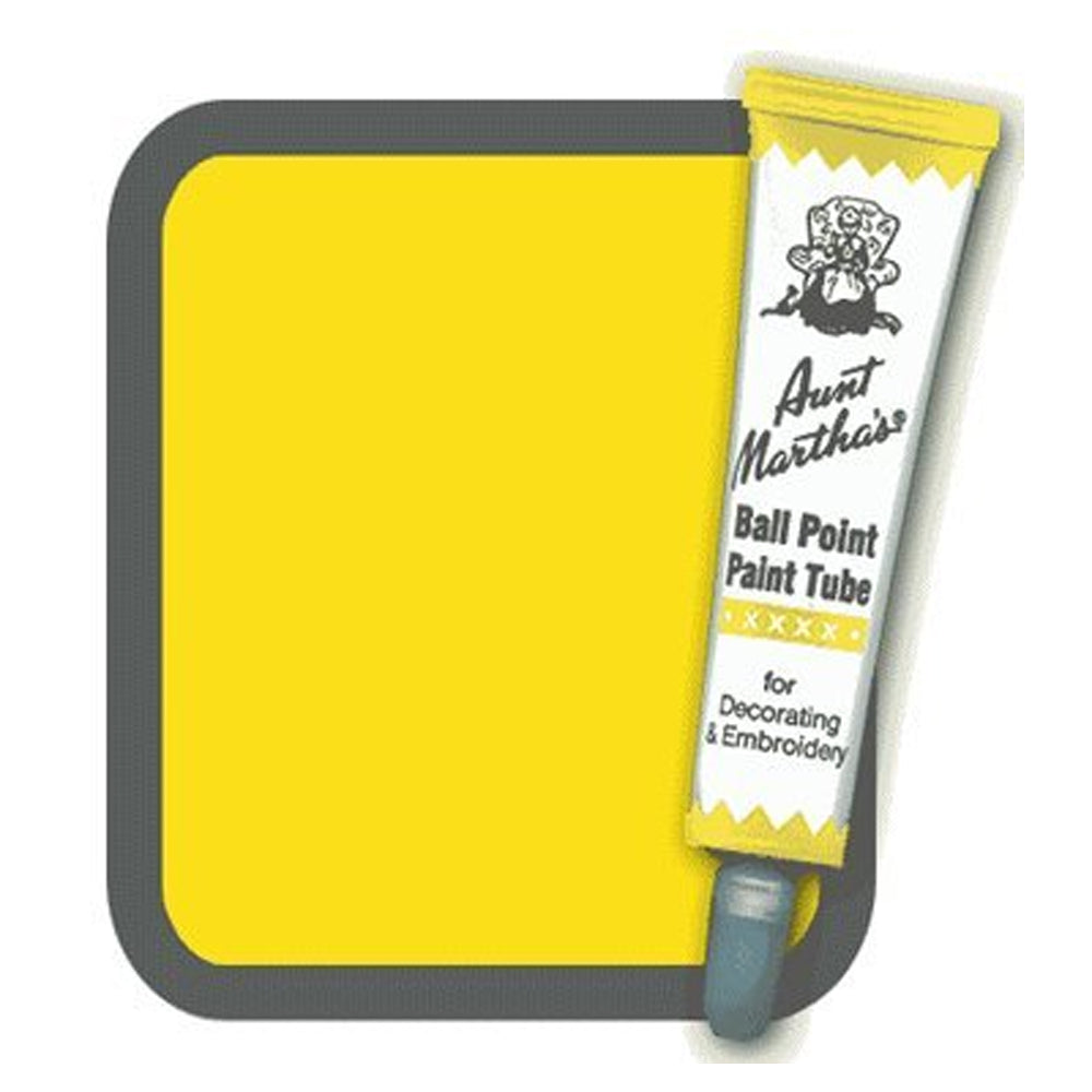 Yellow Aunt Martha's Ballpoint Embroidery Fabric Paint Tube Pens 1 oz - artcovecrafts.com