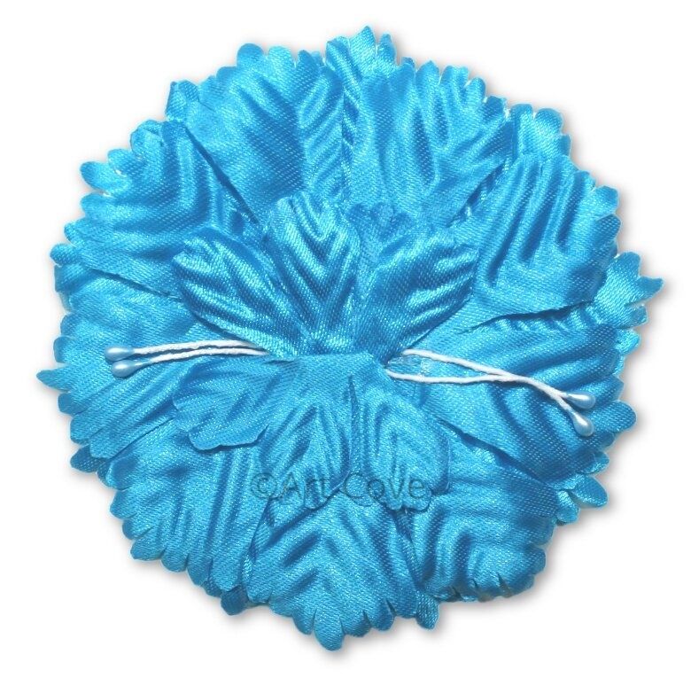 Turquoise Capia Flowers Flat Carnation Capia Base for Corsages 12 Pieces - artcovecrafts.com