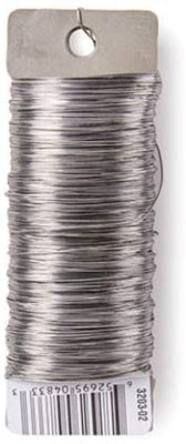 26 Gauge Silver Floral Paddle Wire 95 Yards