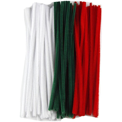 100 Christmas green pipe cleaners