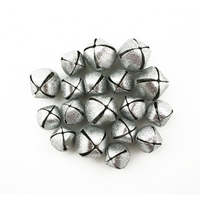Glitter Silver Small Craft Jingle Bells Assorted Sizes 18 Pieces - artcovecrafts.com