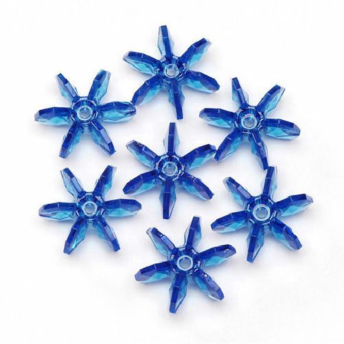 12mm Transparent Dark Blue Starflake Beads 500 Pieces - artcovecrafts.com