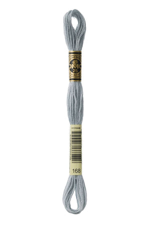 DMC 6 Strand Embroidery Floss Cotton Thread 168 Very Light Pewter 8.7 Yards 1 Skein