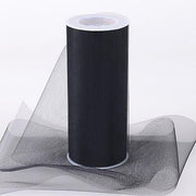 Black Tulle 6 inch Roll 25 Yards - artcovecrafts.com