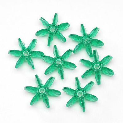 Starflake bead, SnowFlake, Cartwheel, Transparent, 18mm, 1,000-pc, Clear
