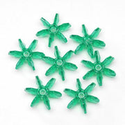 12mm Transparent Christmas Green Starflake Beads 500 Pieces - artcovecrafts.com