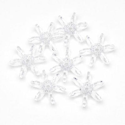 10mm Transparent Crystal Clear Starflake Beads 500 Pcs. - artcovecrafts.com
