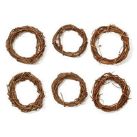 6 inch Natural Small Grapevine Wreaths Bulk 12 Pieces - artcovecrafts.com