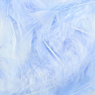 Light Blue Fluff Marabo Craft Feathers 10.5 Grams