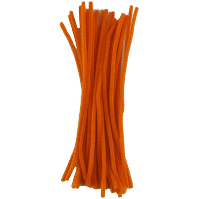 6mm Orange Pipe Cleaners 12 Inches 25 Pieces