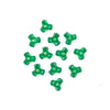 11 mm Acrylic Christmas Green Tri Beads Bulk 1,000 Pieces - artcovecrafts.com