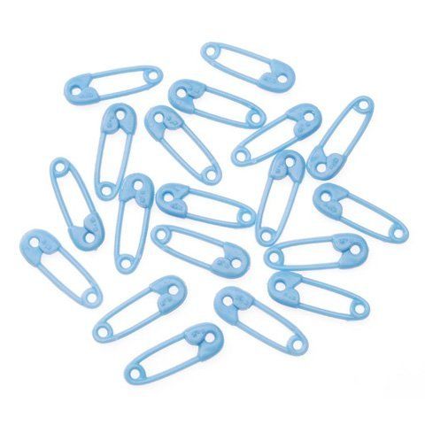 2.5 inch Blue Small Plastic Diaper Pins for Baby Shower Favors 12 Pieces