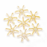 12mm Transparent Champagne Starflake Beads 500 Pieces - artcovecrafts.com