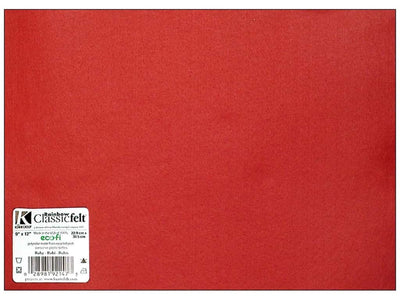 Felt Sheets: 9x12 Premium Bar-Coded P) Red