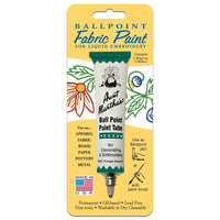 Forest Green Aunt Martha's Ballpoint Embroidery Fabric Paint Tube Pens 1 oz - artcovecrafts.com