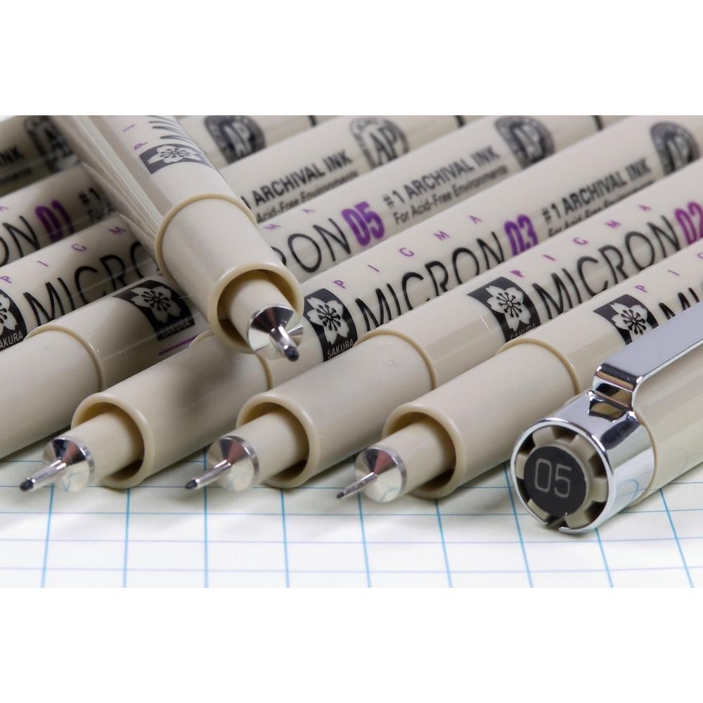 Micron Pigma Pens Black 8 Piece Set 30067 | artcovecrafts.com