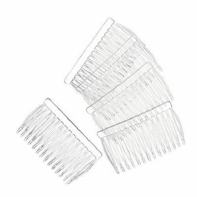 Clear Plastic Side Combs for Hair 12 pieces