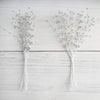 Metallic Silver Beaded Pearl Sprays 12 Pieces - artcovecrafts.com