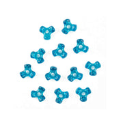 11 mm Acrylic Turquoise Tri Beads Bulk 1,000 Pieces - artcovecrafts.com