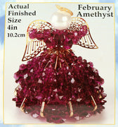 February Birthstone Angel Christmas Ornament Kit - artcovecrafts.com
