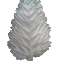 3.5 inch White Artificial Leaves with White Stems 144 Pieces