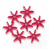 10mm Transparent Christmas Red Starflake Beads 500 Pieces - artcovecrafts.com