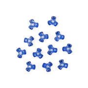 11 mm Acrylic Dark Blue Tri Beads Bulk 1,000 Pieces - artcovecrafts.com